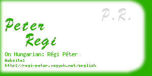 peter regi business card